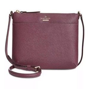 Kate Spade New York Cameron Street Tenley leather crossbody bag in Deep Plum